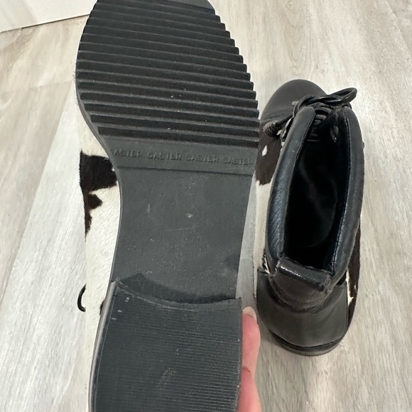 Stuart Weitzman Spanish Crafted Cowhide Lace-Up Ankle Boots Ladies Size 4W - Picture 8 of 13